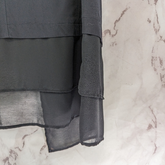 Taking Shape Vest Womens Large AU 14 Black Open Front Flowy Tunic Topper - Picture 8 of 12